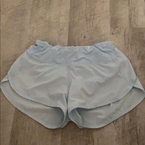 Light blue lululemon shorts